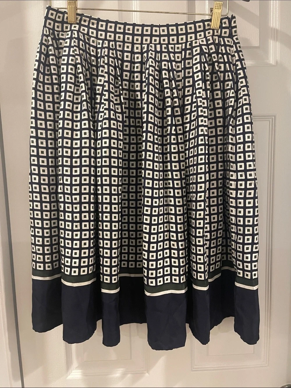 Tory Burch Milano square silk skirt